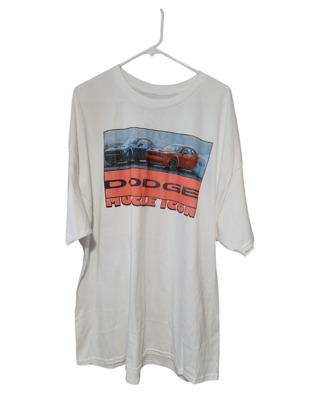 Muscle Icon White Graphic Short Sleeve Tee - Men's